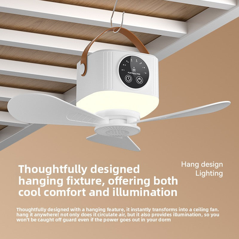 Smart Rechargeable Ceiling Fan with LED Light