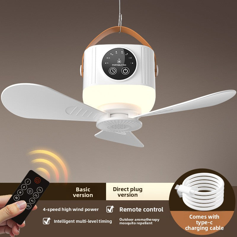 Smart Rechargeable Ceiling Fan with LED Light