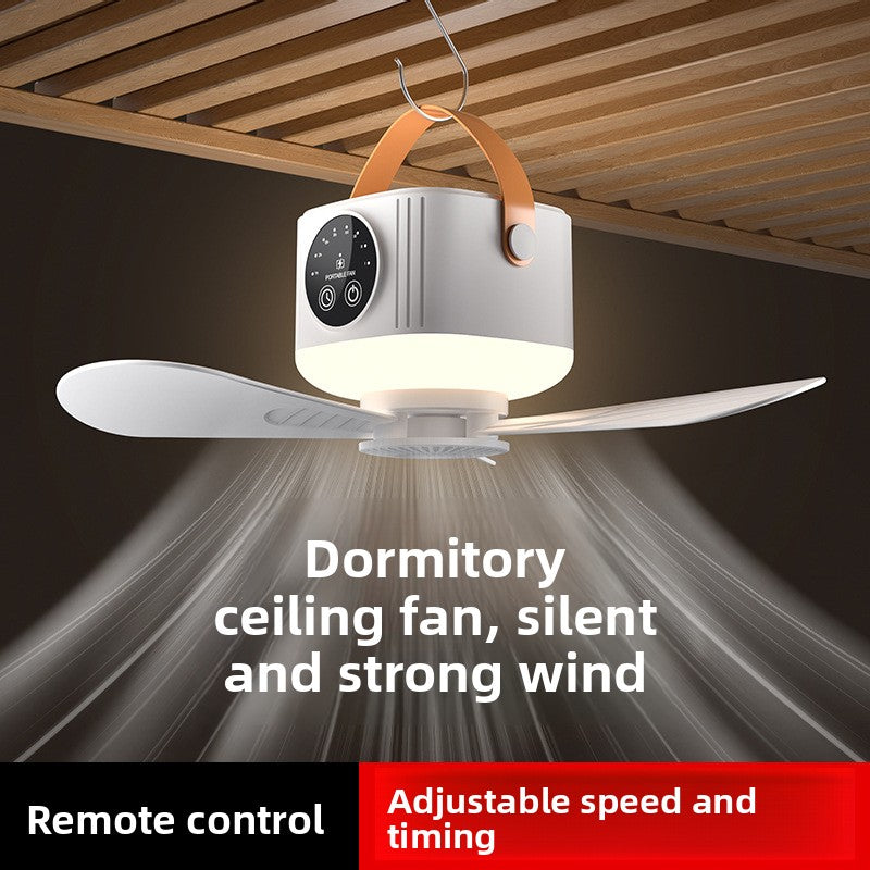 Smart Rechargeable Ceiling Fan with LED Light